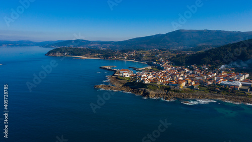 Aerial view of Porto do Son in A Coruña © elfarero