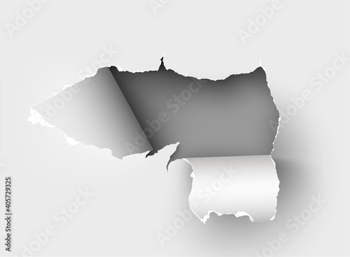 ragged Hole torn in ripped paper on background