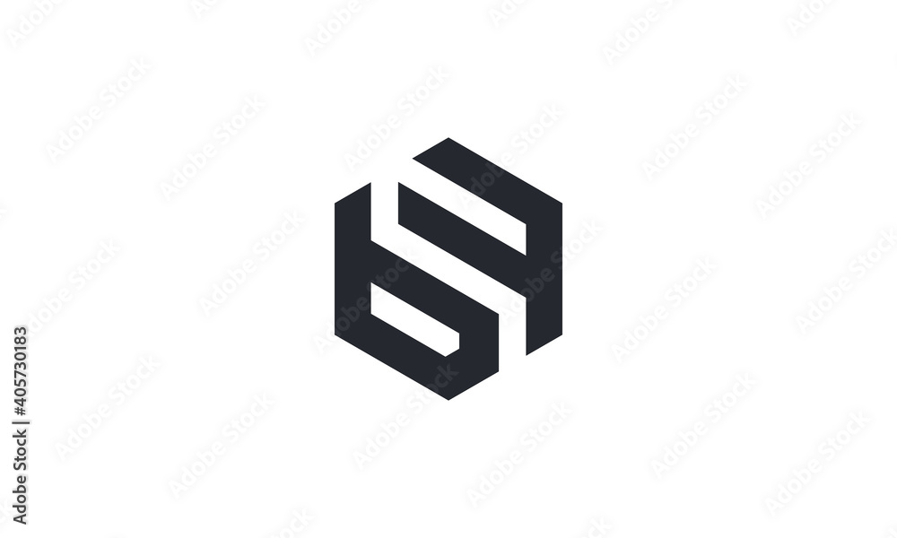 Creative Vector Illustration Logo Design. Initial Letter B and F Hexagon Concept. Creative Vector Illustration Logo Design. Initial Letter B and F Hexagon Concept.
