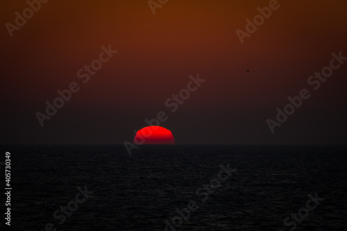 red sunset over the sea © Aleksandur Vasilev