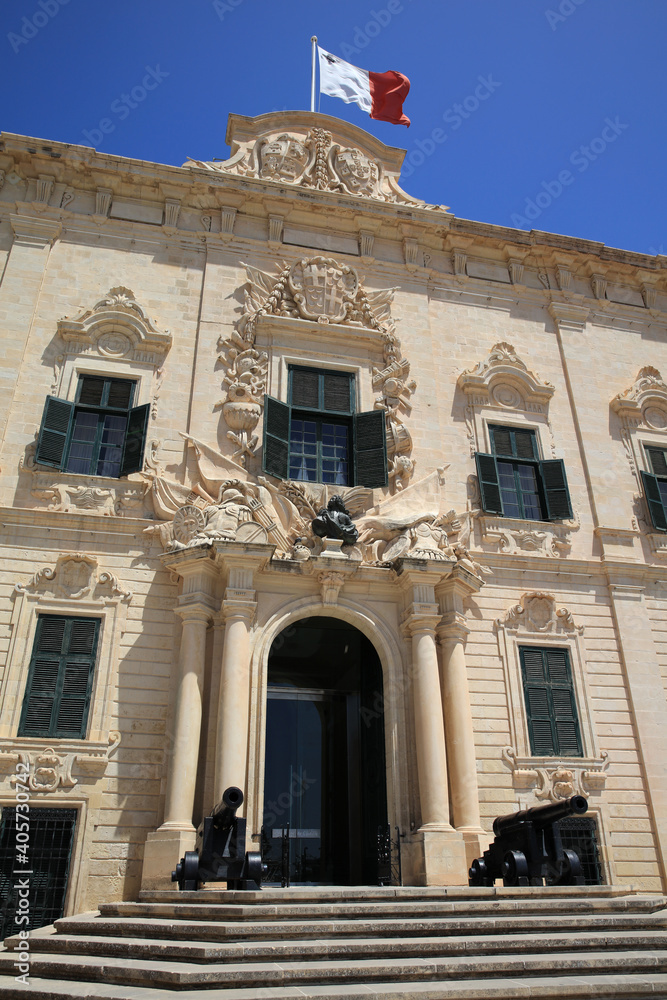 Auberge de Castille in Valletta – the Office of the Prime Minister of Malta