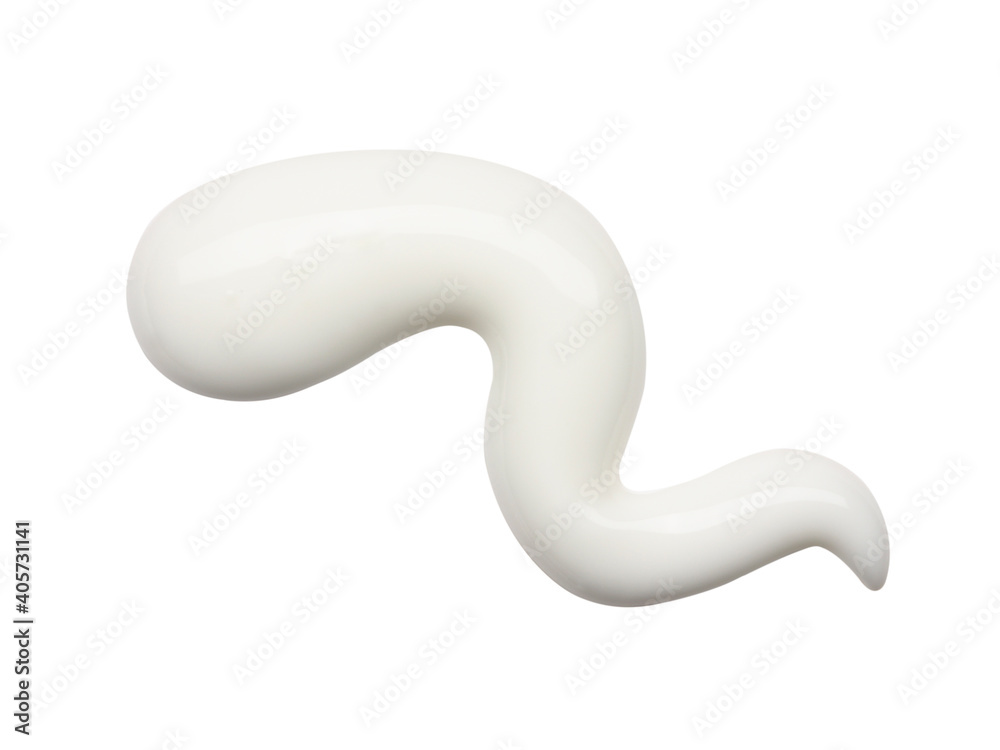 Naklejka premium White cosmetic body lotion sample isolated on white background