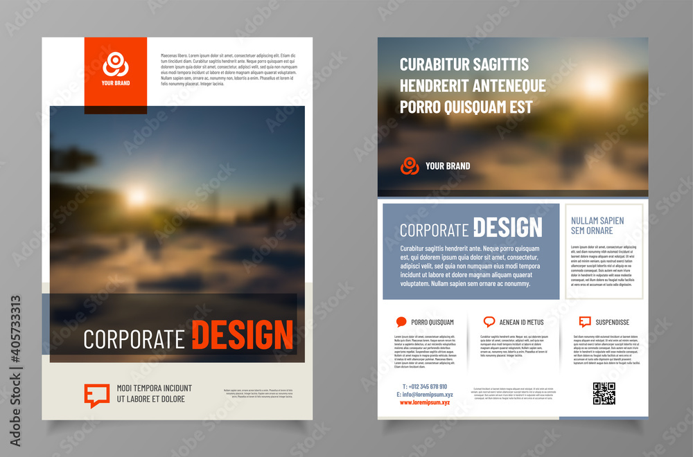 Modern layout template for your leaflet, brochure etc.