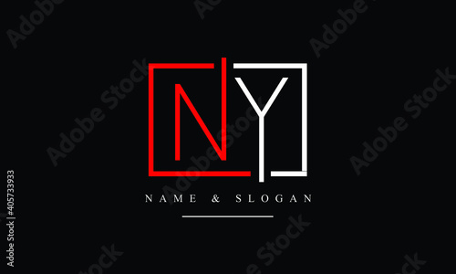 NY, YN, N, Y abstract letters logo monogram