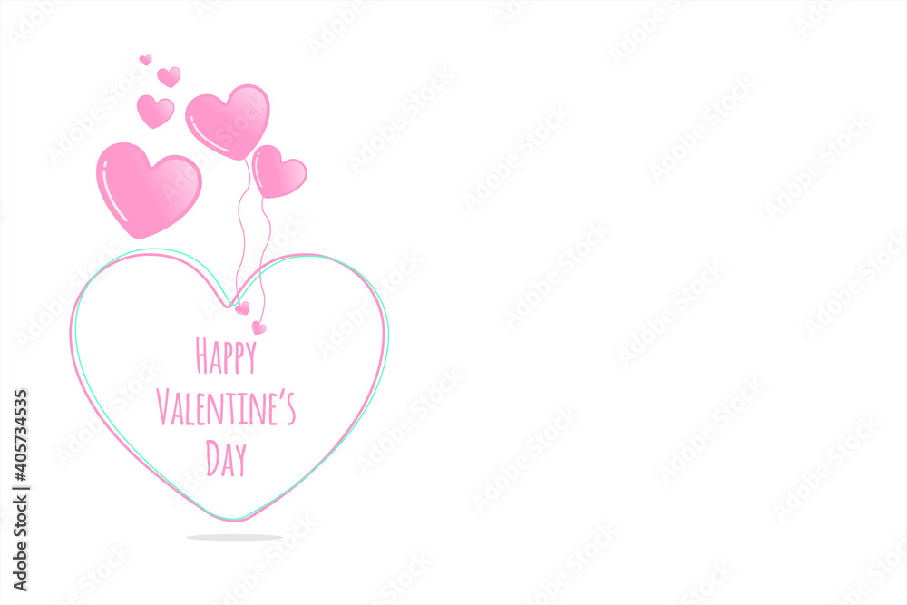 Happy Valentine, romantic greeting with creative design
