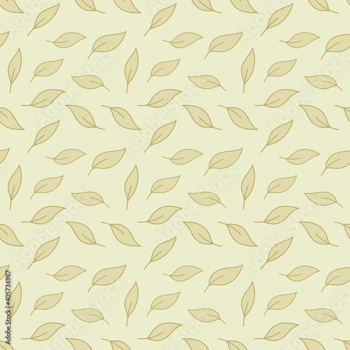 Vector seamless pattern with leaves. Floral print