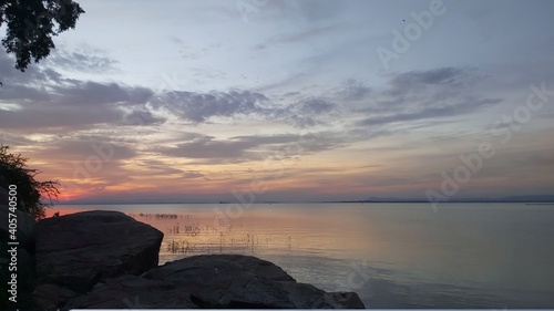 sunset over the sea