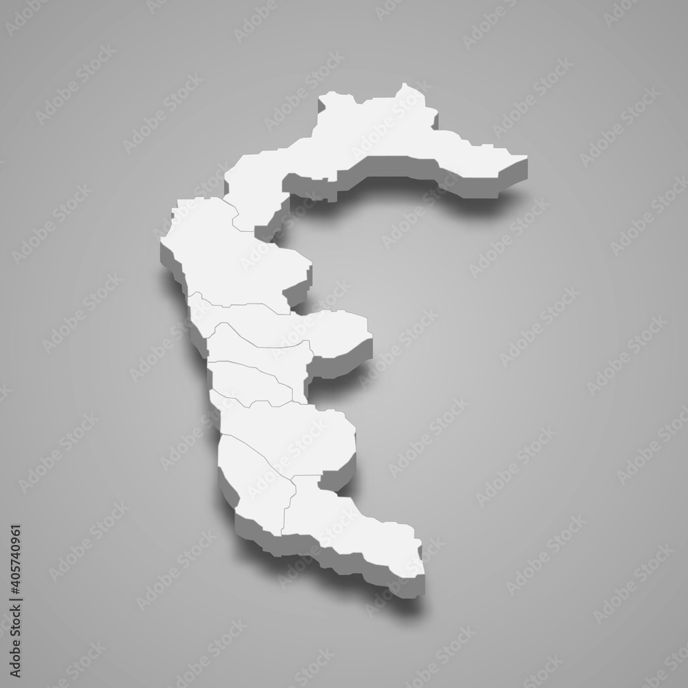 3d isometric map of Azad Jammu and Kashmir is a province of Pakistan 3d isometric map of Azad Jammu and Kashmir is a province of Pakistan