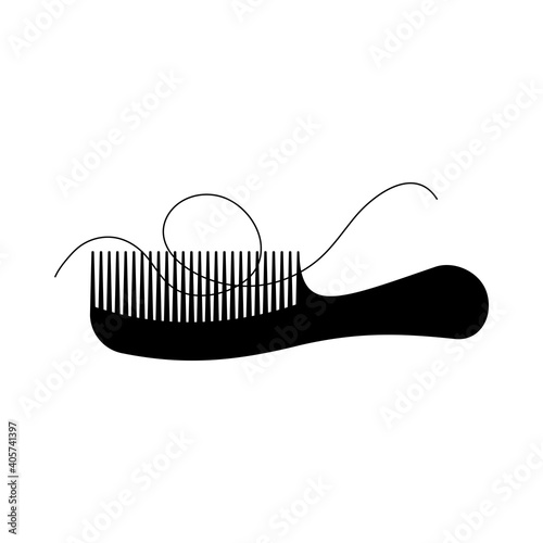 Hair In Comb Icon