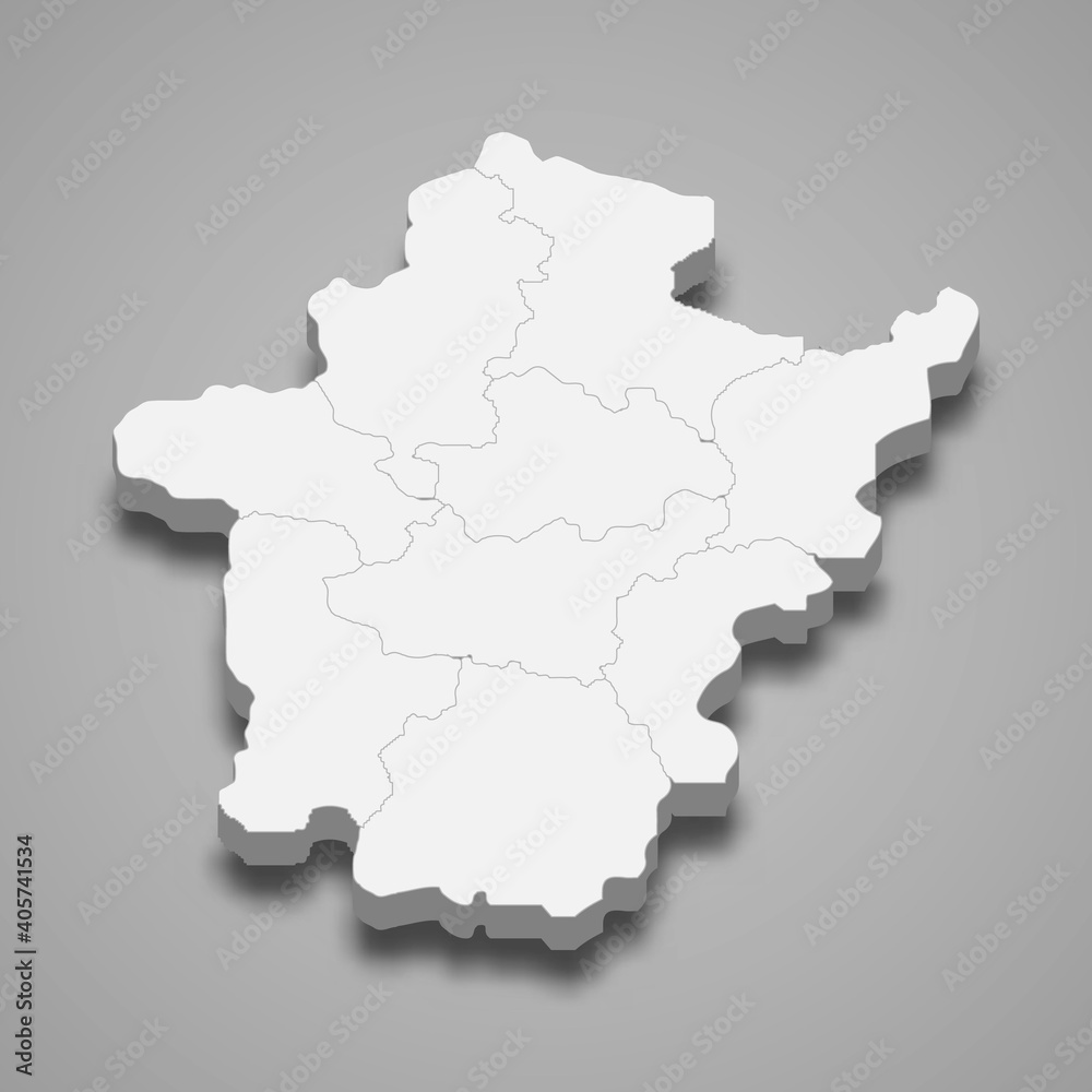 3d isometric map of Bekes is a county of Hungary 3d isometric map of Bekes is a county of Hungary