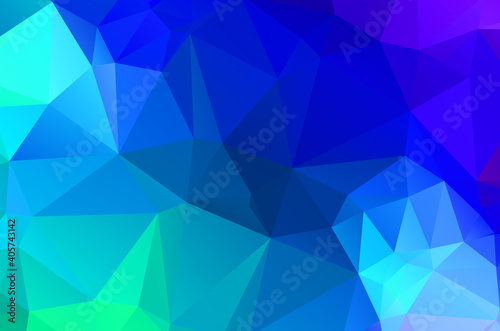 Blue vivid polygonal mosaic background, creative design templates Illustration