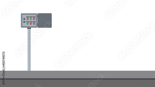 Electrical cabinet cartoon vector. free space for text. wallpaper. copy space. switch box.