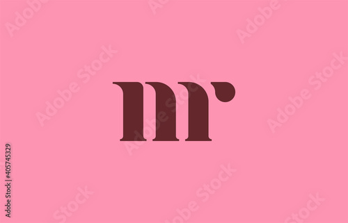 connected small letter mr logo design photo