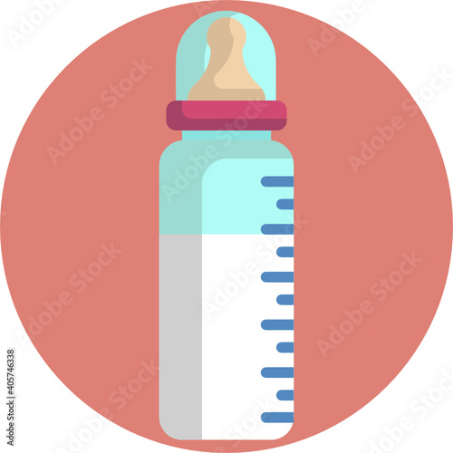 Cute baby colour icon.