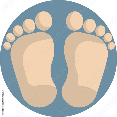 Cute baby colour icon