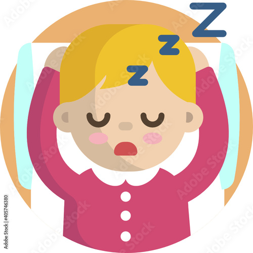 Cute baby colour icon