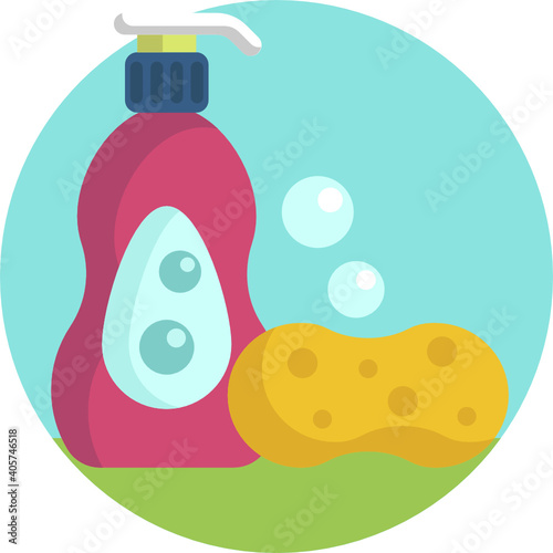 Cute baby colour icon