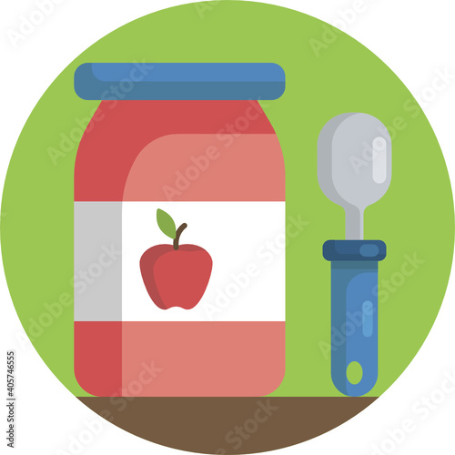 Cute baby colour icon