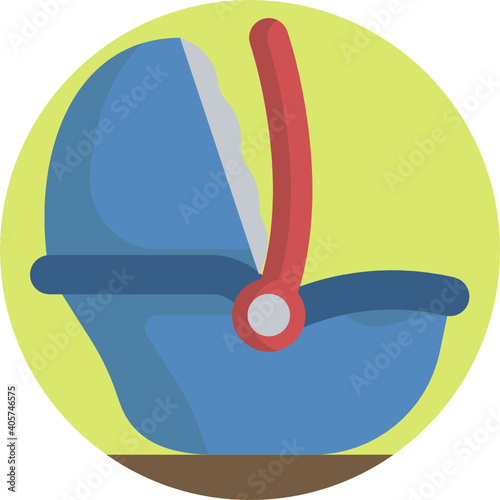 Cute baby colour icon