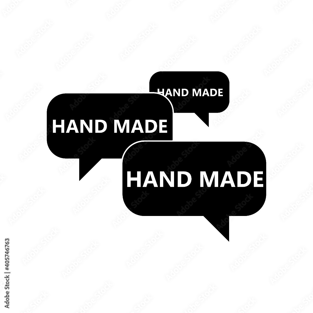 Hand made speech bubble. Hand made sign isolated on white background Hand made speech bubble. Hand made sign isolated on white background