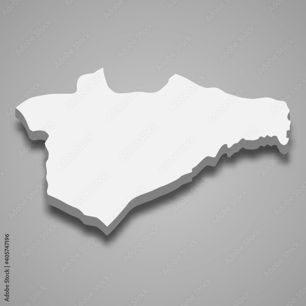 3d isometric map of Jerusalem District is a region of Israel, 3d isometric map of Jerusalem District is a region of Israel,