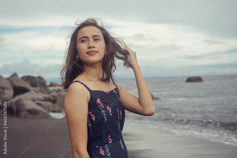 Beach photoshoot with a beautiful balines girl on the beach Beach photoshoot with a beautiful balines girl on the beach