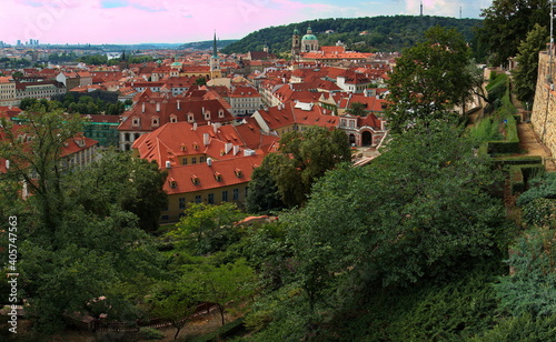 View of Lesser Town of Prague from Prague Castle,Czech republic,Europe 