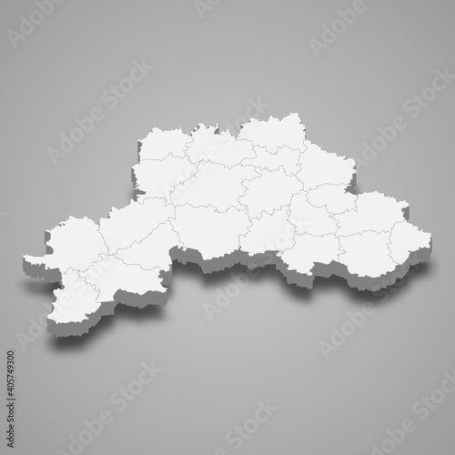 3d map of Mogilev Oblast is a region of Belarus