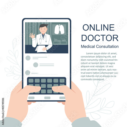 Medical consultation online concept on smartphone