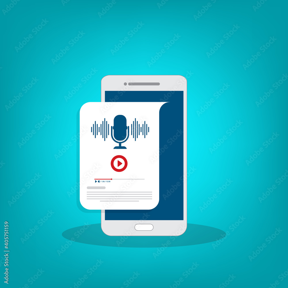 Podcast Mobile Device App Interface Podcast Mobile Device App Interface