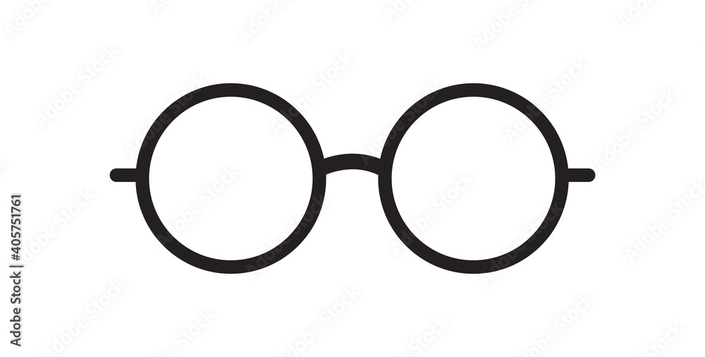 Glasses icon isolated on white background. Vintage glasses. Vector