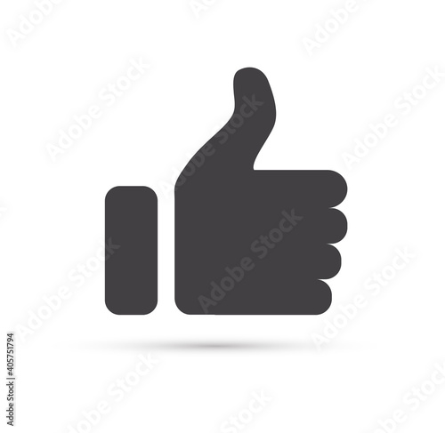 Hand Thumb Up icon. Like icon isolated on white background. Vector illustration.
