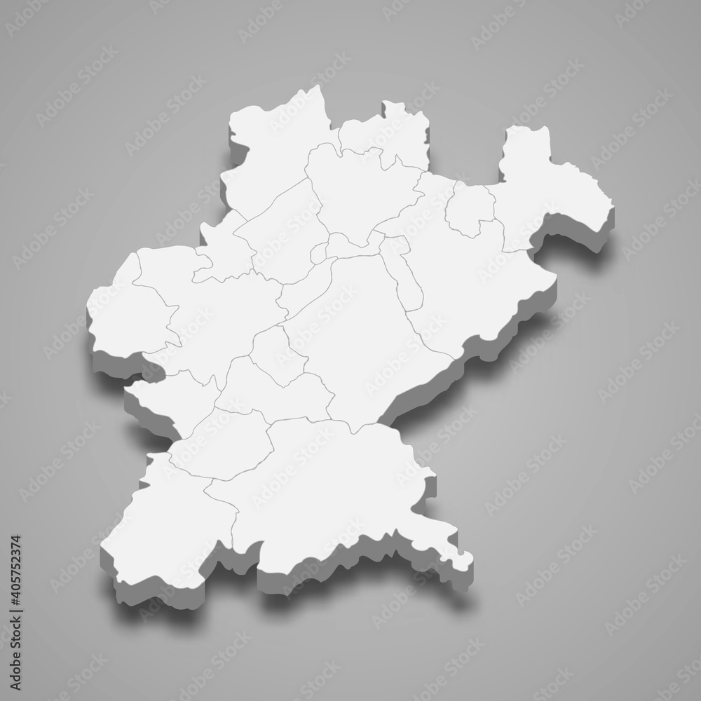 3d isometric map of Santarem is a district of Portugal 3d isometric map of Santarem is a district of Portugal