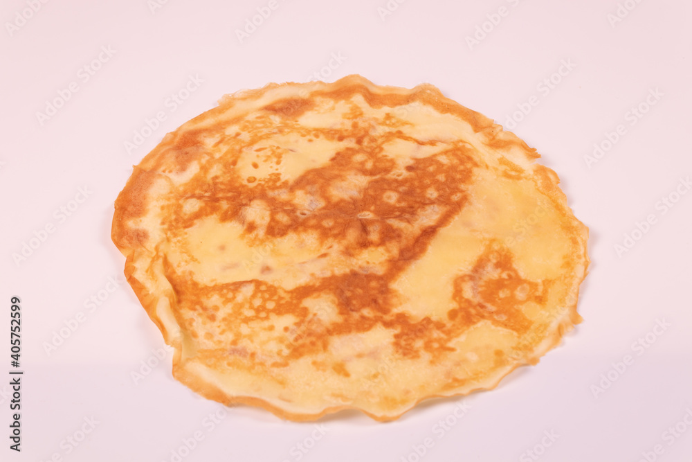 yellow pancake with spots diagonal view yellow pancake with spots diagonal view