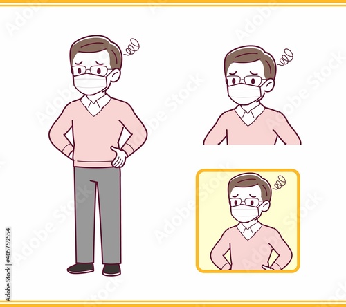 Elderly man in red sweater_B