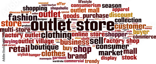 Outlet store word cloud