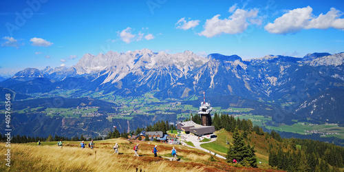 Blick auf das Dachsteingebirge