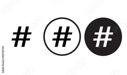 icon hashtag  black outline logo for web site design 
and mobile dark mode apps 
Vector illustration on a white background