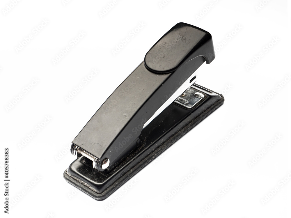 Black stapler for work and study which is isolated. Black stapler for work and study which is isolated.