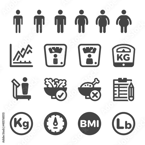 human weight icon set,vector and illustration