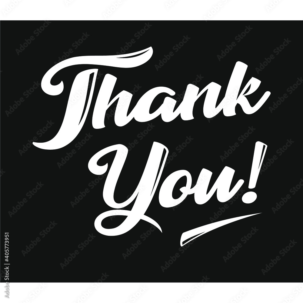thank you sentence with a black background thank you sentence with a black background