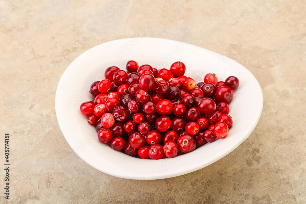Sweet and tasty cranberry in the bowl Sweet and tasty cranberry in the bowl