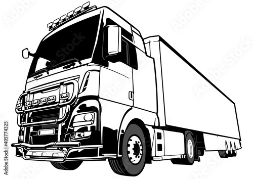 Lorry Big Rig Truck - Black...