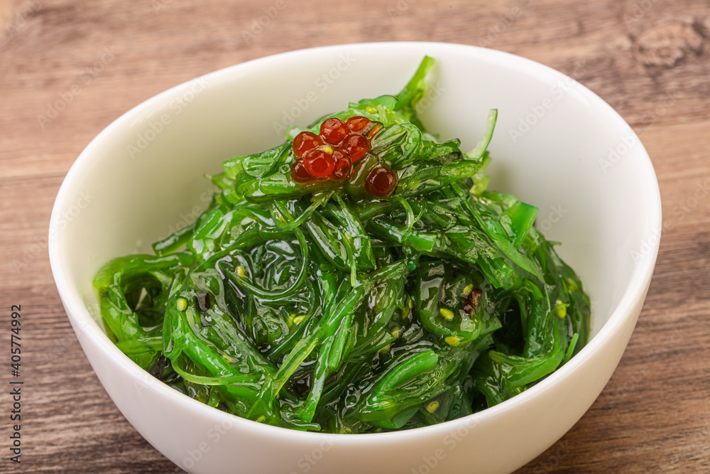 Asian traditional chukka salad in the bowl Asian traditional chukka salad in the bowl