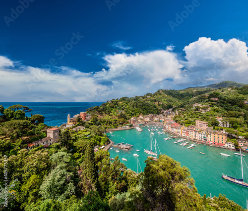 Portofino village on Ligurian coast, Italy