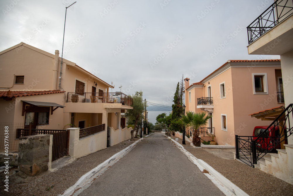 street in the old town, island in greece