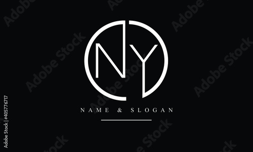 NY, YN, N, Y abstract letters logo monogram
