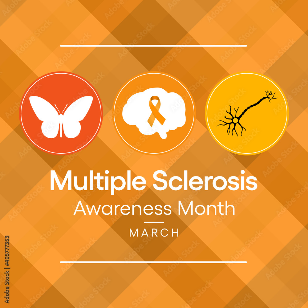 Vector illustration on the theme of Multiple Sclerosis awareness month ...