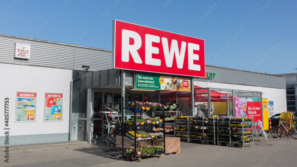 Starnberg, Bavaria / Germany - Mar 27, 2020: View on the entrance of a