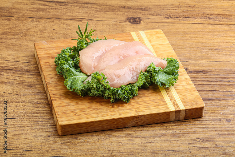 Raw small chicken fillet for cooking Raw small chicken fillet for cooking